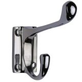 Heritage Brass Hat & Coat Hook (86mm Projection), Polished Chrome