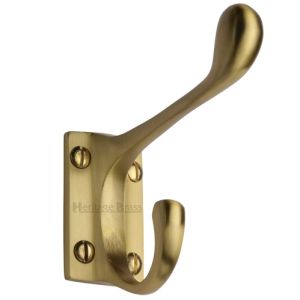 Heritage Brass Hat & Coat Hook (86mm Projection), Satin Brass