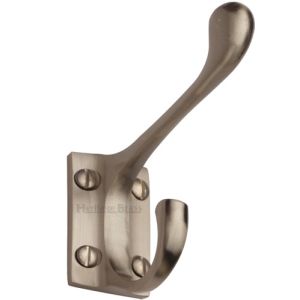 Heritage Brass Hat & Coat Hook (86mm Projection), Satin Nickel