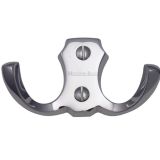 Heritage Brass Double Robe Hook (78mm Width), Polished Chrome