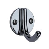 Heritage Brass Modern Single Robe Hook (52mm Height), Polished Chrome