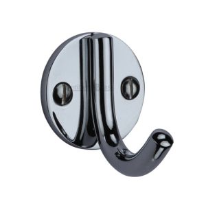 Heritage Brass Modern Single Robe Hook (52mm Height), Polished Chrome