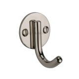 Heritage Brass Modern Single Robe Hook (52mm Height), Polished Nickel