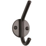 Heritage Brass Modern Hat & Coat Hook (90mm Height), Matt Bronze
