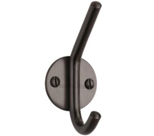 Heritage Brass Modern Hat & Coat Hook (90mm Height), Matt Bronze