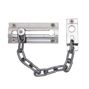 Heritage Brass Door Chain (100mm), Polished Chrome
