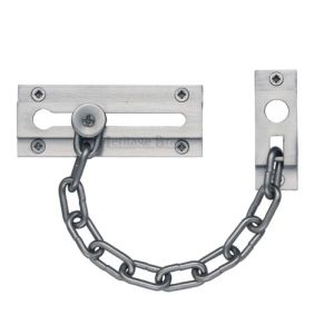 Heritage Brass Door Chain (100mm), Satin Chrome