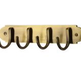 Heritage Brass Coat Hooks On Plate (223mm Width), Antique Brass