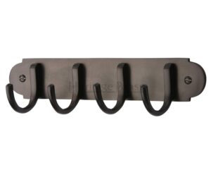 Heritage Brass Coat Hooks On Plate (223mm Width), Matt Bronze