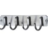 Heritage Brass Coat Hooks On Plate (223mm Width), Satin Chrome