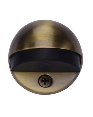 Heritage Brass Oval Floor Mounted Door Stop (47mm Diameter), Antique Brass