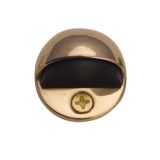 Heritage Brass Oval Floor Mounted Door Stop (47mm Diameter), Polished Brass