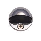 Heritage Brass Oval Floor Mounted Door Stop (47mm Diameter), Polished Chrome