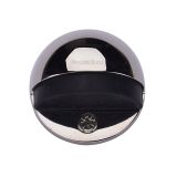 Heritage Brass Oval Floor Mounted Door Stop (47mm Diameter), Polished Nickel