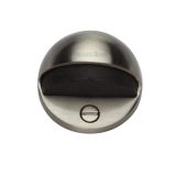Heritage Brass Oval Floor Mounted Door Stop (47mm Diameter), Satin Nickel