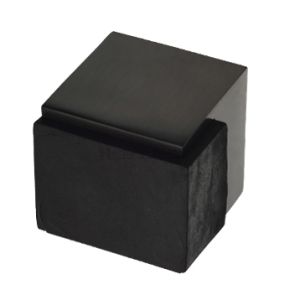Heritage Brass Square Floor Mounted Door Stop (38mm x 38mm), Matt Bronze