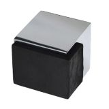 Heritage Brass Square Floor Mounted Door Stop (38mm x 38mm), Polished Chrome