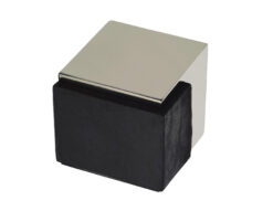 Heritage Brass Square Floor Mounted Door Stop (38mm x 38mm), Polished Nickel