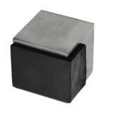 Heritage Brass Square Floor Mounted Door Stop (38mm x 38mm), Satin Chrome