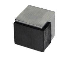 Heritage Brass Square Floor Mounted Door Stop (38mm x 38mm), Satin Chrome