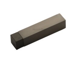 Heritage Brass Square Wall Mounted Door Stop Without Rose (76mm), Matt Bronze