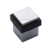 Heritage Brass Square Floor Mounted Door Stop (30mm x 30mm), Satin Chrome