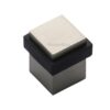 Heritage Brass Square Floor Mounted Door Stop (30mm x 30mm), Satin Nickel