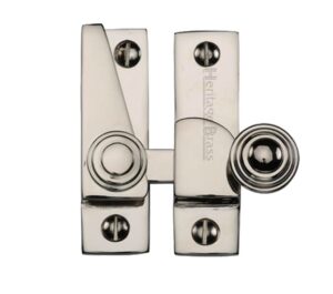 Heritage Brass Hook Plate Sash Fastener (69mm x 20mm) Polished Nickel