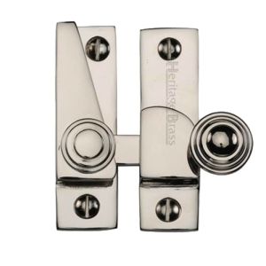 Heritage Brass Hook Plate Sash Fastener (69mm x 20mm) Polished Nickel