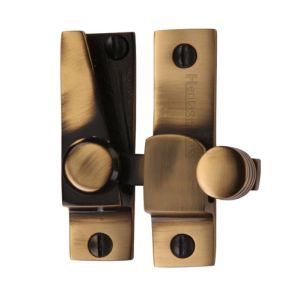 Heritage Brass Hook Plate Sash Fastener (69mm x 20mm), Antique Brass –