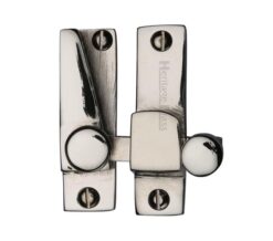 Heritage Brass Hook Plate Sash Fastener (69mm x 20mm), Polished Nickel