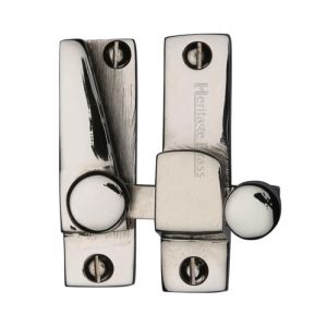 Heritage Brass Hook Plate Sash Fastener (69mm x 20mm), Polished Nickel –