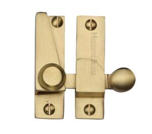 Heritage Brass Hook Plate Sash Fastener (69mm x 20mm), Satin Brass