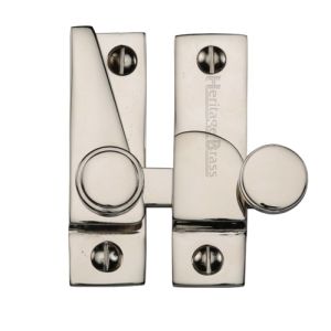 Heritage Brass Hook Plate Sash Fastener (69mm x 20mm), Polished Nickel –