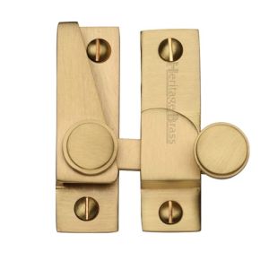 Heritage Brass Hook Plate Sash Fastener (69mm x 20mm), Satin Brass –