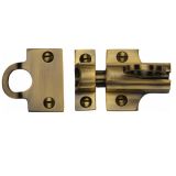 Heritage Brass Fanlight Catch With Ring Pull, Antique Brass