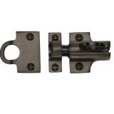 Heritage Brass Fanlight Catch With Ring Pull, Matt Bronze