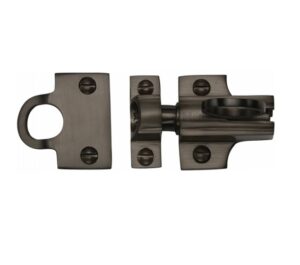 Heritage Brass Fanlight Catch With Ring Pull, Matt Bronze