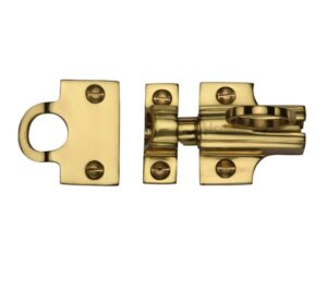 Heritage Brass Fanlight Catch With Ring Pull, Polished Brass