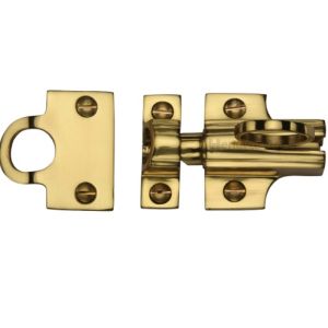 Heritage Brass Fanlight Catch With Ring Pull, Polished Brass