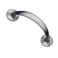 Heritage Brass Curved Bow Pull Handle, Satin Chrome
