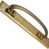 Heritage Brass Large Pull Handle On 464mm Backplate, Polished Brass