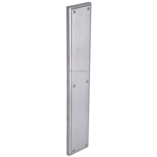 Heritage Brass Large Raised Finger Plate, Satin Chrome