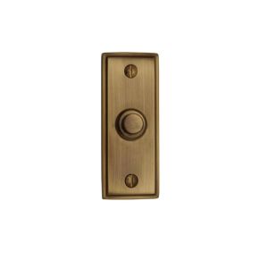 Heritage Brass Oblong Bell Push (83mm x 33mm), Antique Brass