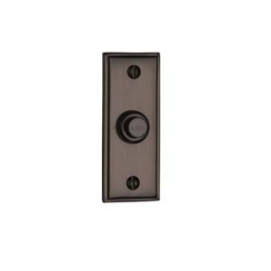 Heritage Brass Oblong Bell Push (83mm x 33mm), Matt Bronze