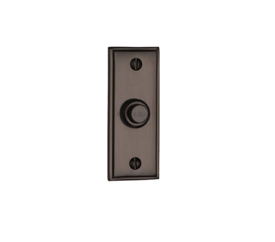 Heritage Brass Oblong Bell Push (83mm x 33mm), Matt Bronze