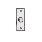 Heritage Brass Oblong Bell Push (83mm x 33mm), Polished Chrome
