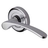 Heritage Brass Sophia Polished Chrome Door Handles On Round Rose  (sold in pairs)
