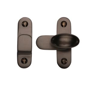 Heritage Brass Cabinet Hook & Plate Showcase Fastener, Matt Bronze