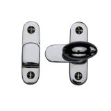 Heritage Brass Cabinet Hook & Plate Showcase Fastener, Polished Chrome